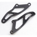 Patte de fixation d'échappement R&G RACING Suzuki GSXR1000 NOIR 2007-2008 2 SILENCIEUX