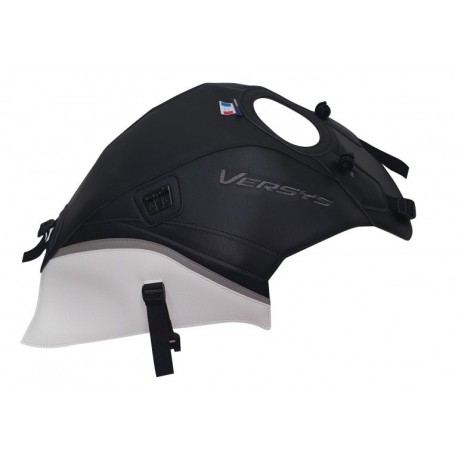 Tapis de reservoir BAGSTER KAWASAKI VERSYS 1000 2015-2019 NOIR MAT GRAINÉ/DÉCO DAIM/BLANC