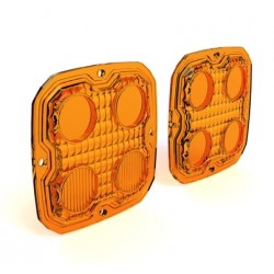 Kit lentilles moto DENALI TriOptic ambre éclairages D4