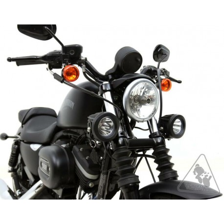 Support éclairage moto universel DENALI tubes de fourche Ø39-49mm 