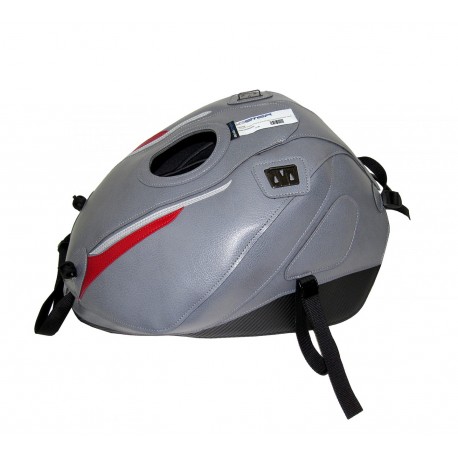 Tapis de reservoir BAGSTER TRIUMPH 765 STREET TRIPLE R 2020-2021 ACIER/DECO ARGENT/ROUGE