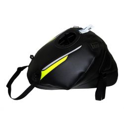 Tapis de reservoir BAGSTER TRIUMPH 765 STREET TRIPLE R 2020-2022 NOIR MAT GRAINE/DECO ARGENT/JAUNE FLUO