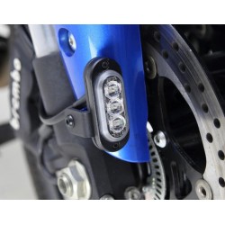 Support sur garde-boue avant moto DENALI pour feux T3