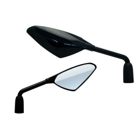 Rétroviseurs Moto Universels Réglables 360° - Paire De Miroirs Convexes En Alliage Aluminium, Style Aileron - Compatibles Kawasaki Z650, Yamaha MT-07, KTM Duke, Etc.