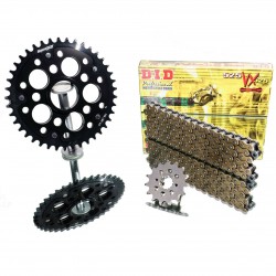 Kit Chaine moto DID stealth noir HONDA CRF400RX CRF450RX