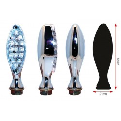 Clignotants moto universel ELIPSE LEDS chromé