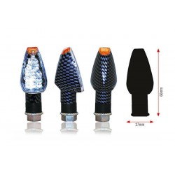 Clignotants moto universel Design LED court