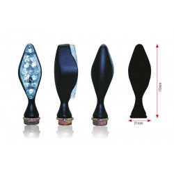 Clignotants moto universel LOSANGE LEDS noir