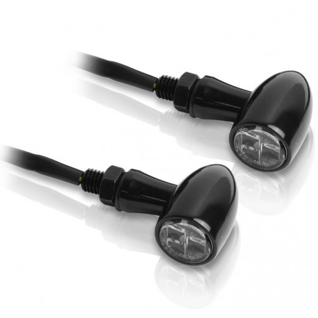 paire de mini clignotants moto V PARTS en aluminium homologué