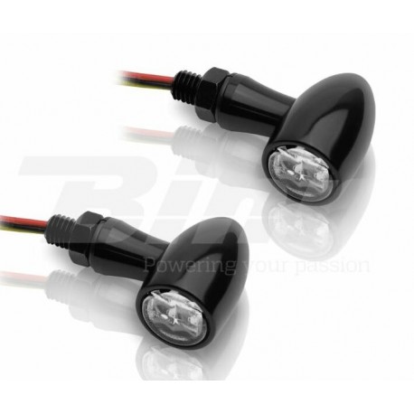 paire de mini clignotants moto V PARTS homologué avec feux de position intégré