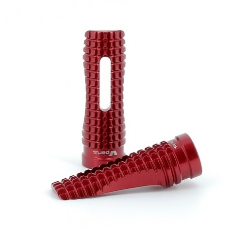 Paire de repose-pieds moto EVO 2 en aluminium