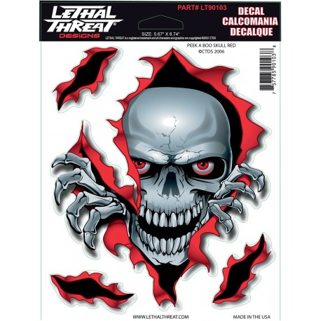 AUTOCOLLANT LETHAL PEEK-A-BOO SKULL AUTOCOLLANT LETHAL PEEK-A-BOO SKULL