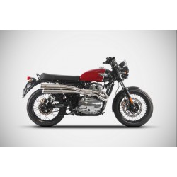 Ligne D'Echappement Zard  AMERICAN FLAT TRACK ROYAL ENFIELD Continental GT 650 2019-2023 et Interceptor 650 2019-2023