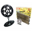 Kit Chaine moto DID stealth noir Suzuki RM-Z 250 2010-2012