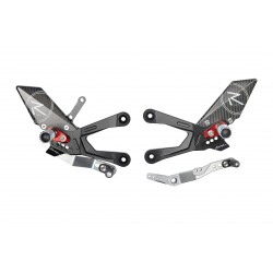 Commandes reculées racing réglables / repliables LIGHTECH sélection standard et inversée YAMAHA R7 2022-2024