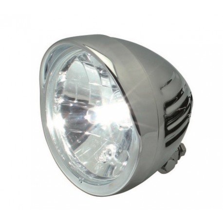Optique de phare moto H4 140mm avec casquette