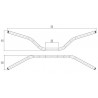 Guidon moto TOMMASELLI Enduro Vintage 22mm 1