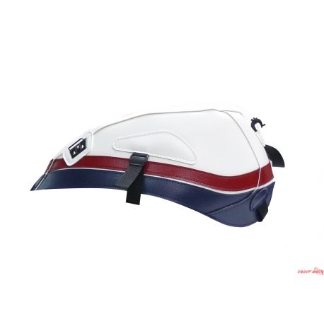 Tapis de reservoir BAGSTER HONDA VT750S 2011 BLANC/BLEU FONCE/BANDE ROUGE