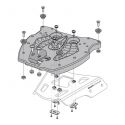 Platine d'adaptation sur ALU-RACK. Pour top case SW MOTECH TRAX