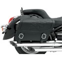 Sacoches cavalieres moto custom en cuir SADDLEMEN FLAME