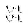 Plaquettes de frein MX/Quad métal fritté TECNIUM MO277 1