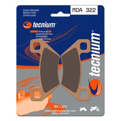 Plaquettes de frein métal fritté MX/Quad TECNIUM MOA322