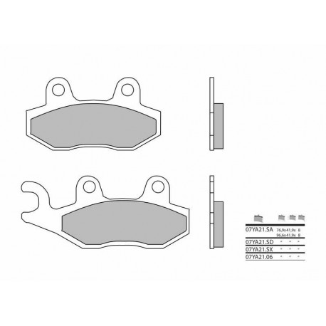 Plaquettes de frein moto BREMBO 07YA21SA métal fritté