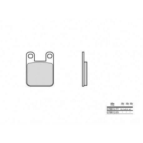 Plaquettes de frein Route carbone céramique BREMBO 07BB1205