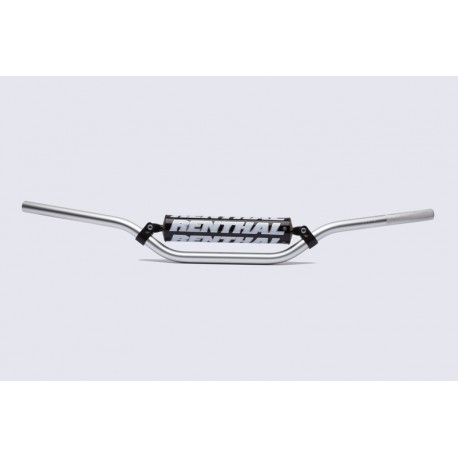 Guidon Ø22,2mm avec barre RENTHAL Classic Enduro High argent/mousse noire