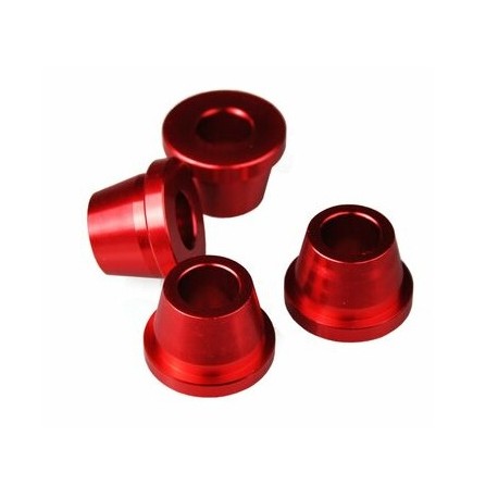 Douilles SCAR alu rouge HONDA CR CRF pour pontet de guidon