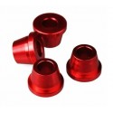 Douilles SCAR alu rouge HONDA CR CRF pour pontet de guidon
