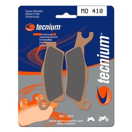Plaquettes de frein MX/Quad métal fritté TECNIUM MO410