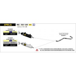 Collecteur d'Echappement racing ARROW APRILIA RX 125 SX 125 2021-2024
