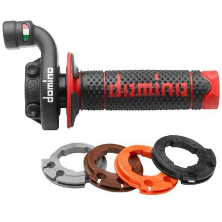 Kit poignées DOMINO KRK Evo avec câbles revêtements HONDA CRF250R CRF450R