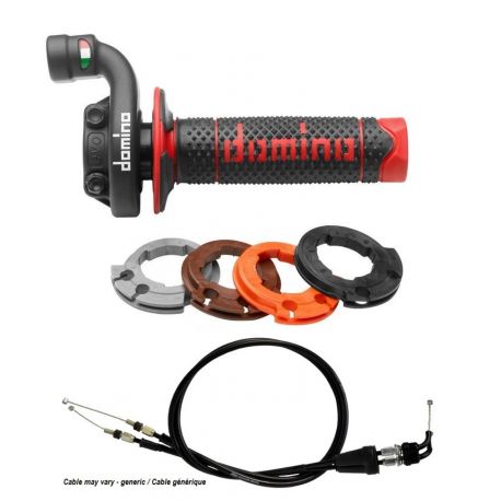 Kit poignées DOMINO KRK Evo avec câbles et revêtements KAWASAKI KX250F 2017-2020