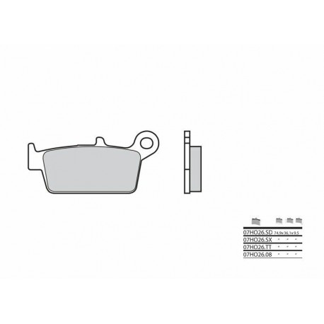 Plaquettes de frein Off-Road métal fritté BREMBO 07HO26SD