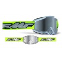 Masque cross FMF POWERBOMB Rocket Gris pailleté / Jaune Fluo