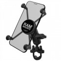 Pack complet RAM MOUNTS X-Grip bras court fixation en U sur guidon - smartphones L/XL