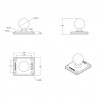 Support RAM MOUNTS plaque de fixation rectangle norme AMPS - Boule B 3