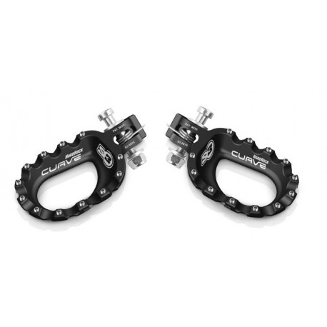 Repose-pieds moto trial S3 Curve aluminium