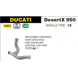 Décatalyseur d'Echappement ARROW racing DUCATI DESERT X 937 2022-2024