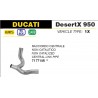 Décatalyseur d'Echappement ARROW racing DUCATI DESERT X 950 2022-2023 0