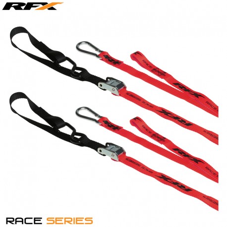 Sangles moto RFX avec boucle supplémentaire et clip mousqueton