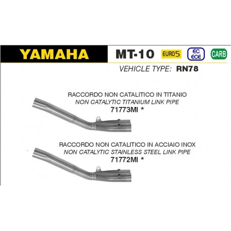Décatalyseur d'échappement ARROW YAMAHA MT-10 2022-2023