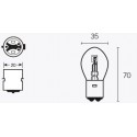 Ampoule B35 12V/35/35W culot BA20D