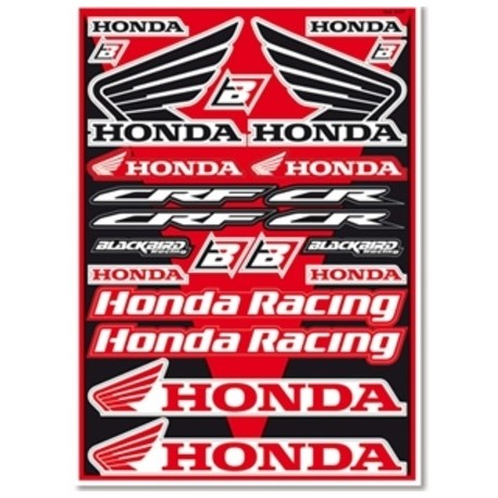 Planche de stickers autocollants moto BLACKBIRD Honda CR CRF