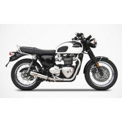 Ligne d'Echappement Zard Bas Déporté Triumph 1200 Bonneville T120 2016-2020 900 Bonneville T100 2017-2020