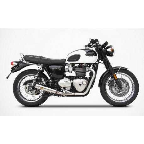Ligne d'Echappement Zard Bas Déporté Triumph 1200 Bonneville T120 2016-2019