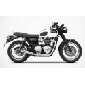 Ligne d'Echappement Zard Bas Déporté Triumph 1200 Bonneville T120 2016-2019