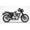Ligne d'Echappement Zard Bas Déporté Triumph 1200 Bonneville T120 2016-2019 0
